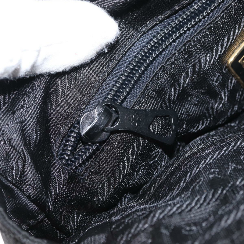 【日本直送】PRADA 尼龍黑色金色鏈條單肩包 Auth bs31178-21