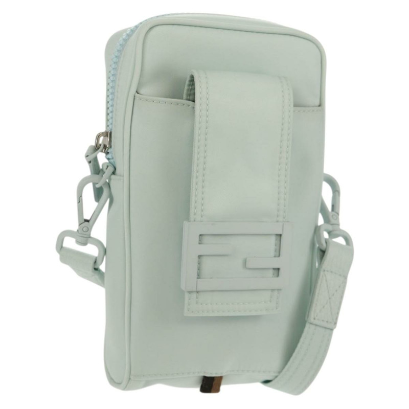 【日本直送】FENDI Baguette 手機包肩背包 尼龍材質 淺藍色 正品 151373M-0