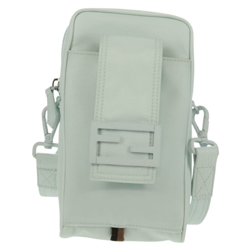 【日本直送】FENDI Baguette 手機包肩背包 尼龍材質 淺藍色 正品 151373M-12