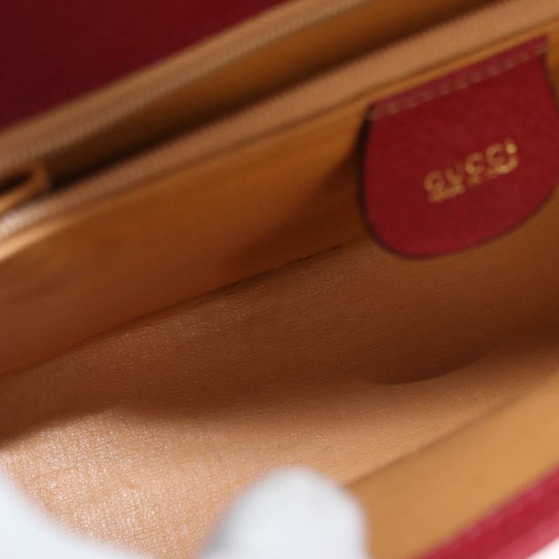【日本直送】GUCCI 竹節手提包 皮革 兩用 紅金配色 000 113 0231 正品 154162M-10