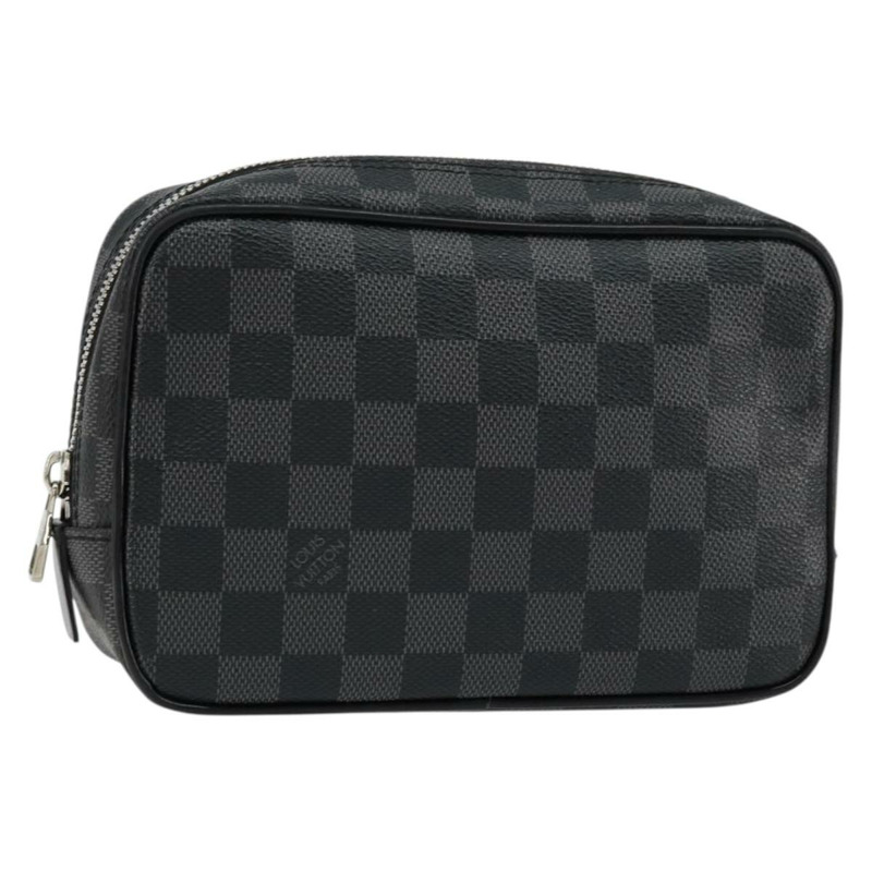 【日本直送】路易威登 Damier Graphite Trousse 盥洗包小號手拿包 N47522 正品 152238-0