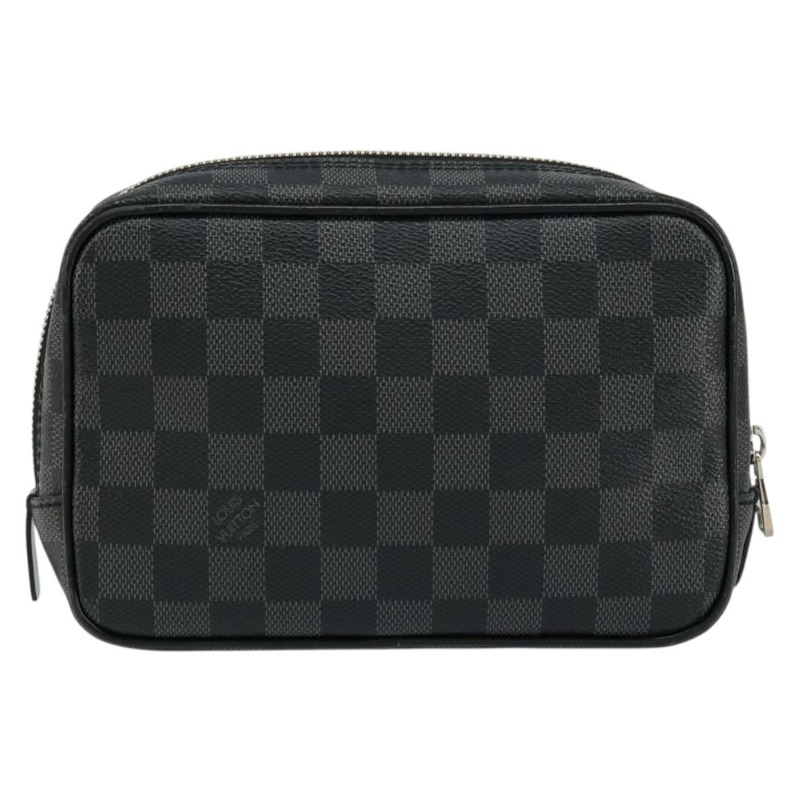 【日本直送】路易威登 Damier Graphite Trousse 盥洗包小號手拿包 N47522 正品 152238-1