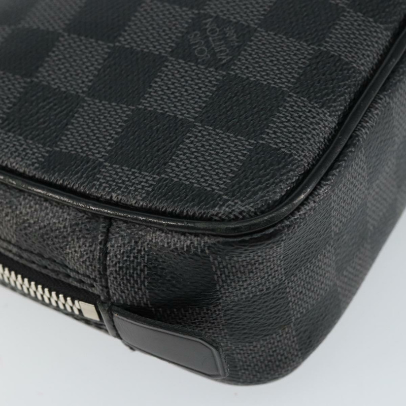 【日本直送】路易威登 Damier Graphite Trousse 盥洗包小號手拿包 N47522 正品 152238-15