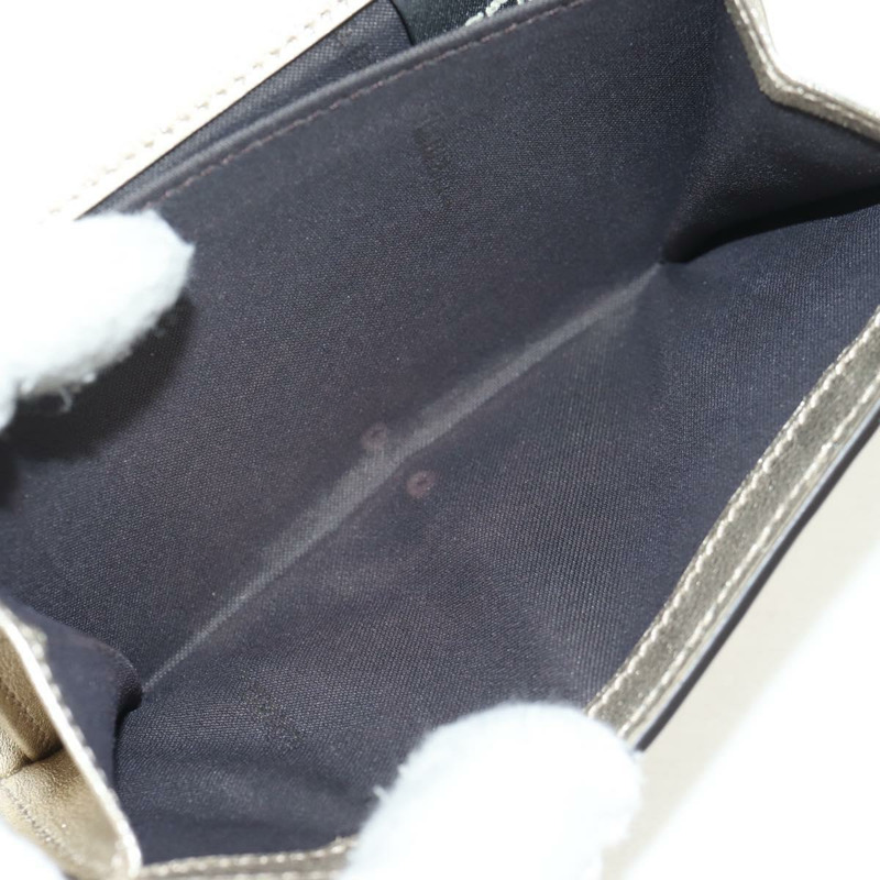 【日本直送】FENDI Zucca 帆布皮夾 皮革金 Auth 154304M-7