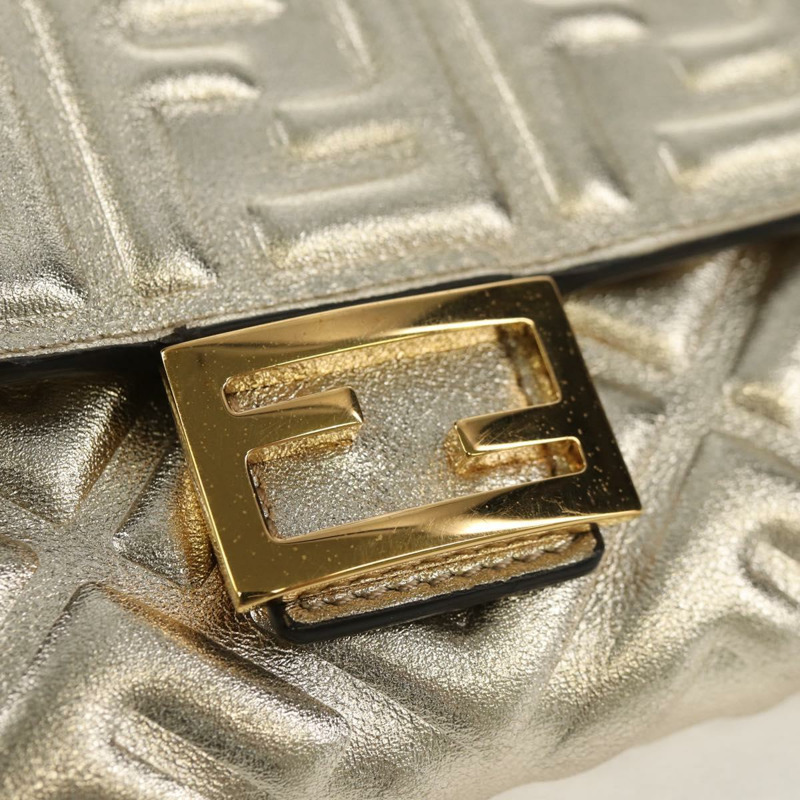 【日本直送】FENDI Zucca 帆布皮夾 皮革金 Auth 154304M-17