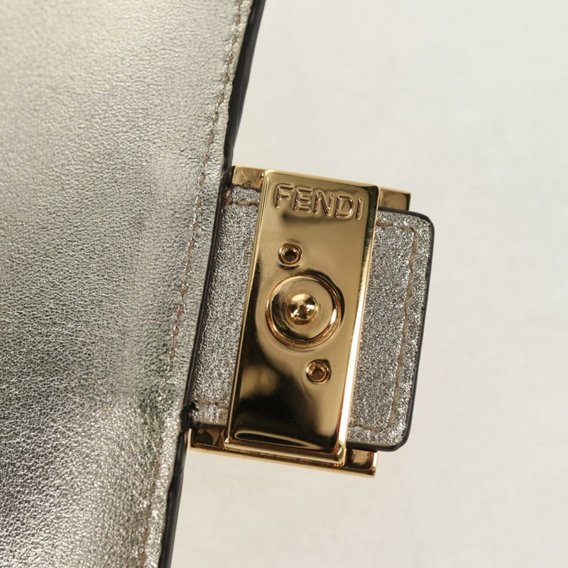 【日本直送】FENDI Zucca 帆布皮夾 皮革金 Auth 154304M-18