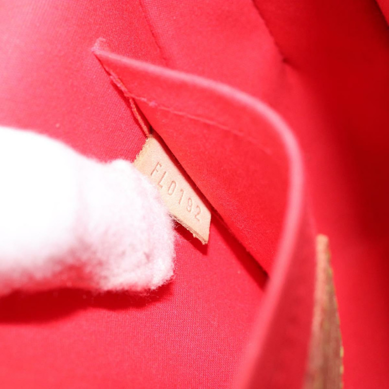 【日本直送】路易威登 Vernis Bell FlowerGM 手袋 Rouge Grunadine M91728 LV Auth 154321V-11