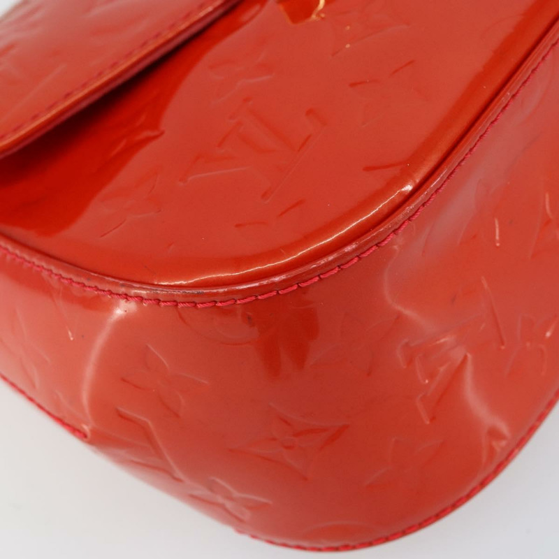 【日本直送】路易威登 Vernis Bell FlowerGM 手袋 Rouge Grunadine M91728 LV Auth 154321V-13