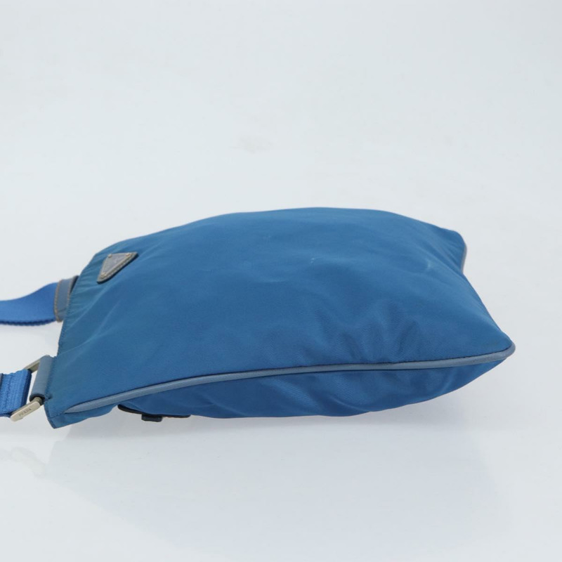 【日本直送】PRADA 尼龍藍銀色單肩包 正品 154370V-3