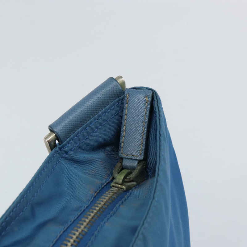 【日本直送】PRADA 尼龍藍銀色單肩包 正品 154370V-8