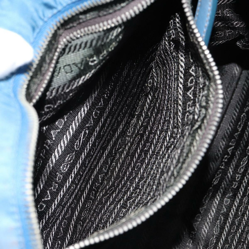 【日本直送】PRADA 尼龍藍銀色單肩包 正品 154370V-22