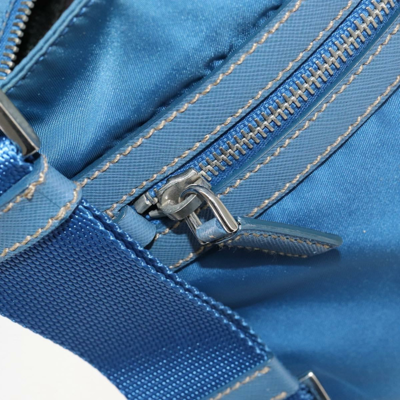 【日本直送】PRADA 尼龍藍銀色單肩包 正品 154370V-23