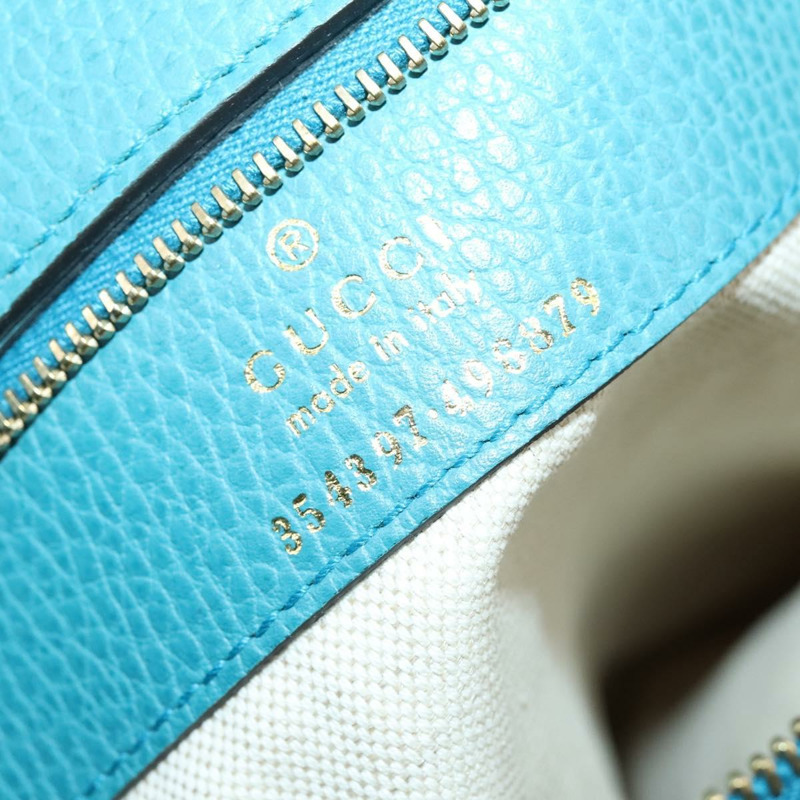 【日本直送】GUCCI 手提包 皮革 藍色 金色 354397 正品 ar13812-10