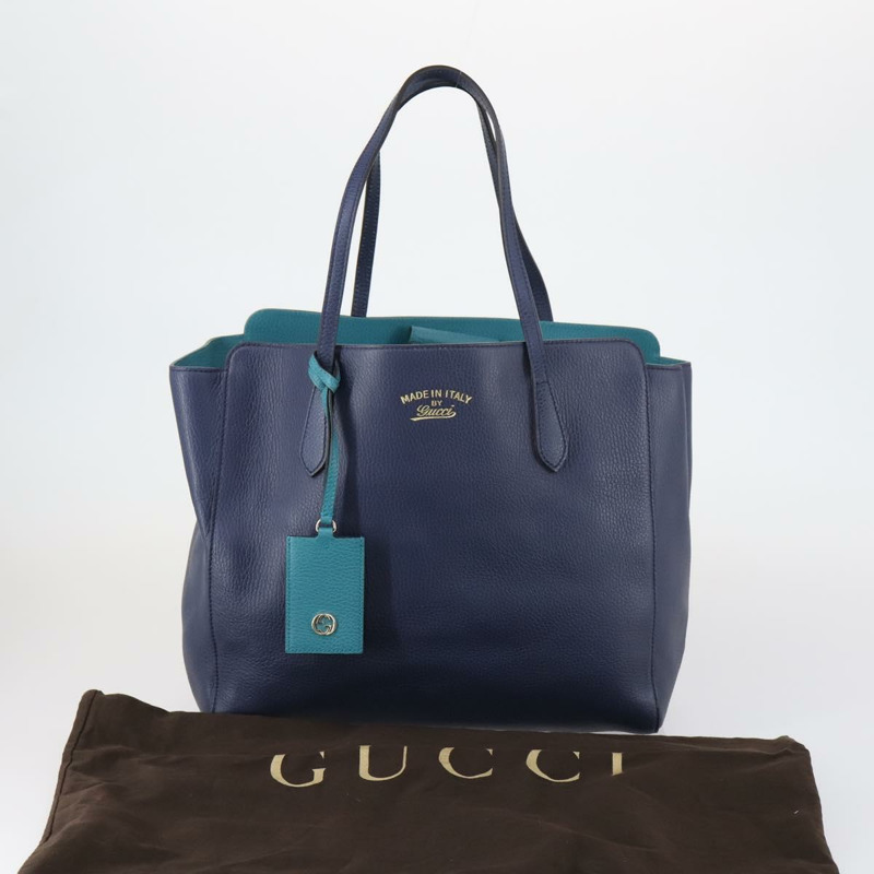 【日本直送】GUCCI 手提包 皮革 藍色 金色 354397 正品 ar13812-11
