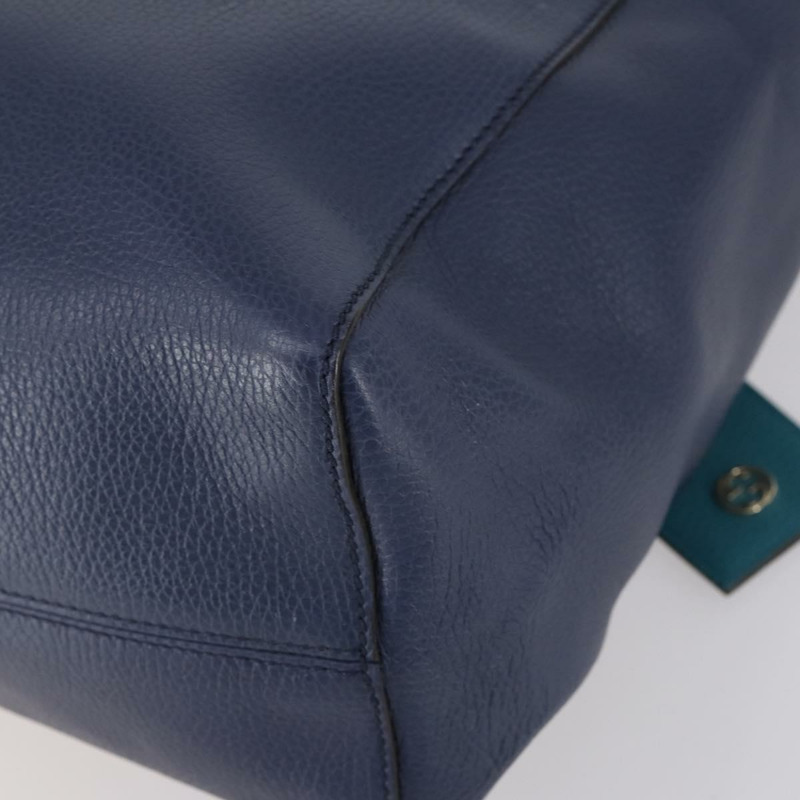 【日本直送】GUCCI 手提包 皮革 藍色 金色 354397 正品 ar13812-14