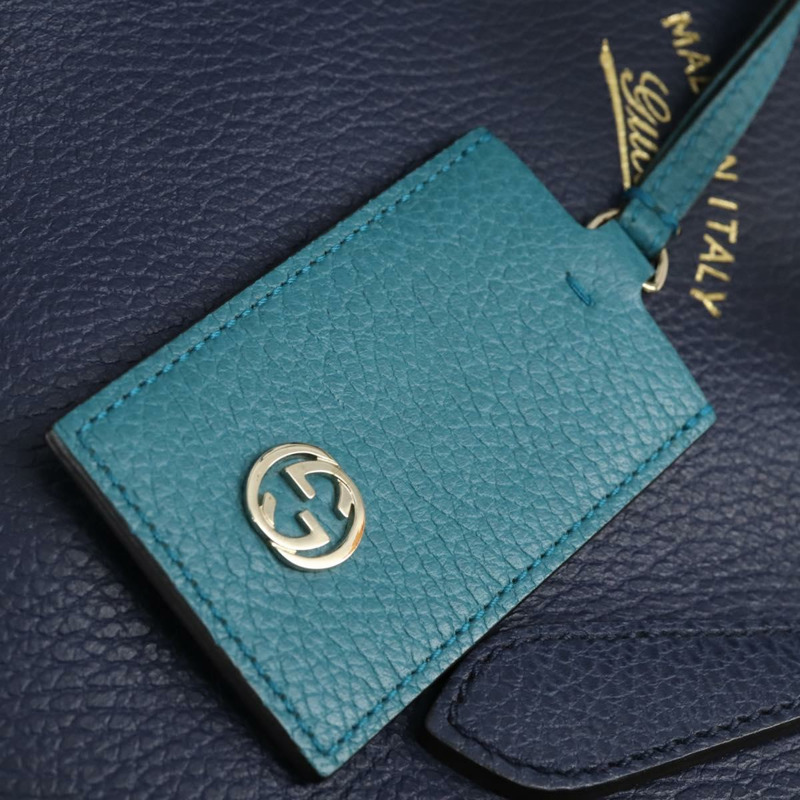 【日本直送】GUCCI 手提包 皮革 藍色 金色 354397 正品 ar13812-16