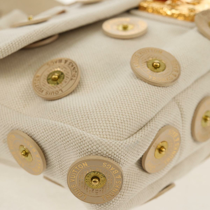 【日本直送】路易威登 Tinkerbell 波點巴拿馬帆布包 白色 M95407 正品 153639SM-14