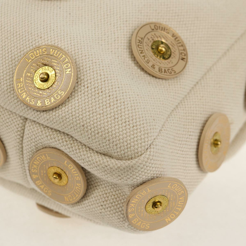 【日本直送】路易威登 Tinkerbell 波點巴拿馬帆布包 白色 M95407 正品 153639SM-17