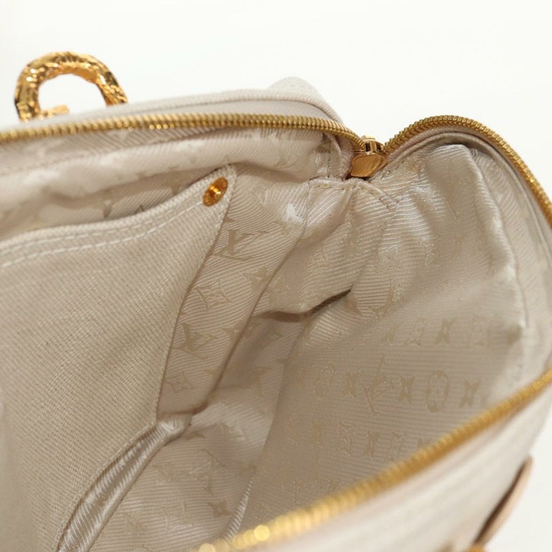 【日本直送】路易威登 Tinkerbell 波點巴拿馬帆布包 白色 M95407 正品 153639SM-21