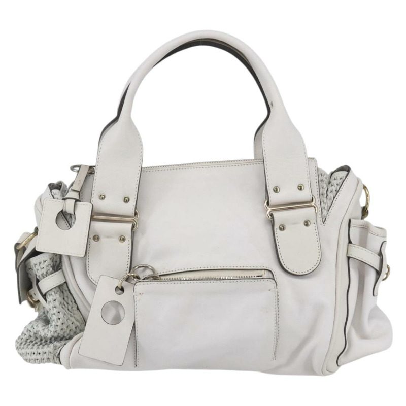 【日本直送】Chloe 皮革雙肩包 白色銀色 正品 ka340-12