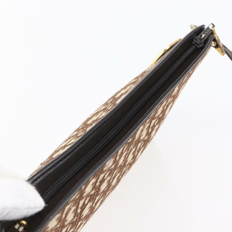 【日本直送】Christian Dior Trotter帆布肩背包 棕色金色 正品 154731A-5