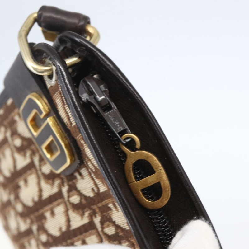 【日本直送】Christian Dior Trotter帆布肩背包 棕色金色 正品 154731A-9