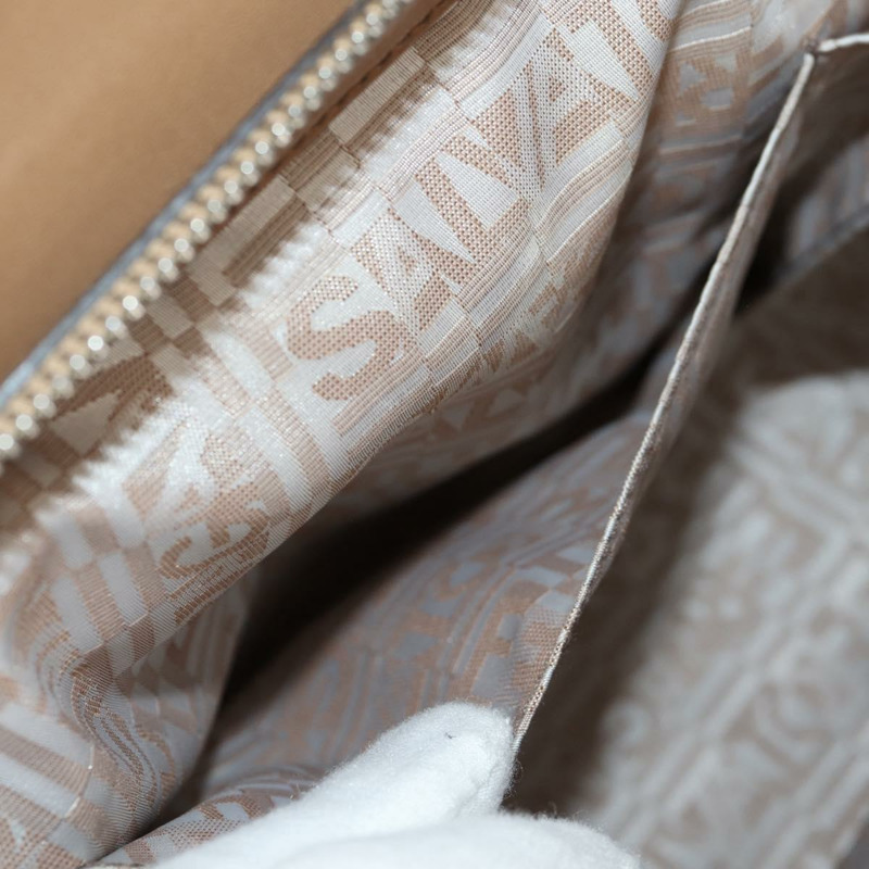 【日本直送】Salvatore Ferragamo Gancini 手提包 藤編 米色 銀色 正品 154690V-25