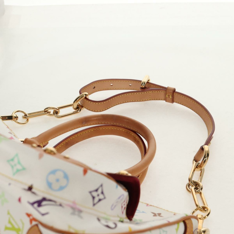 【日本直送】路易威登 Monogram Multicolor Rita 手提包 2way 白 M40125 LV Auth ka242AV-15