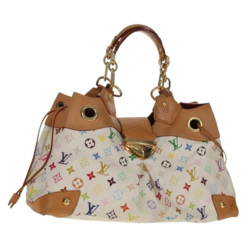 【日本直送】路易威登 Monogram Multicolor Ursula 手提包 白色 M40123 LV Auth ka368AV-0