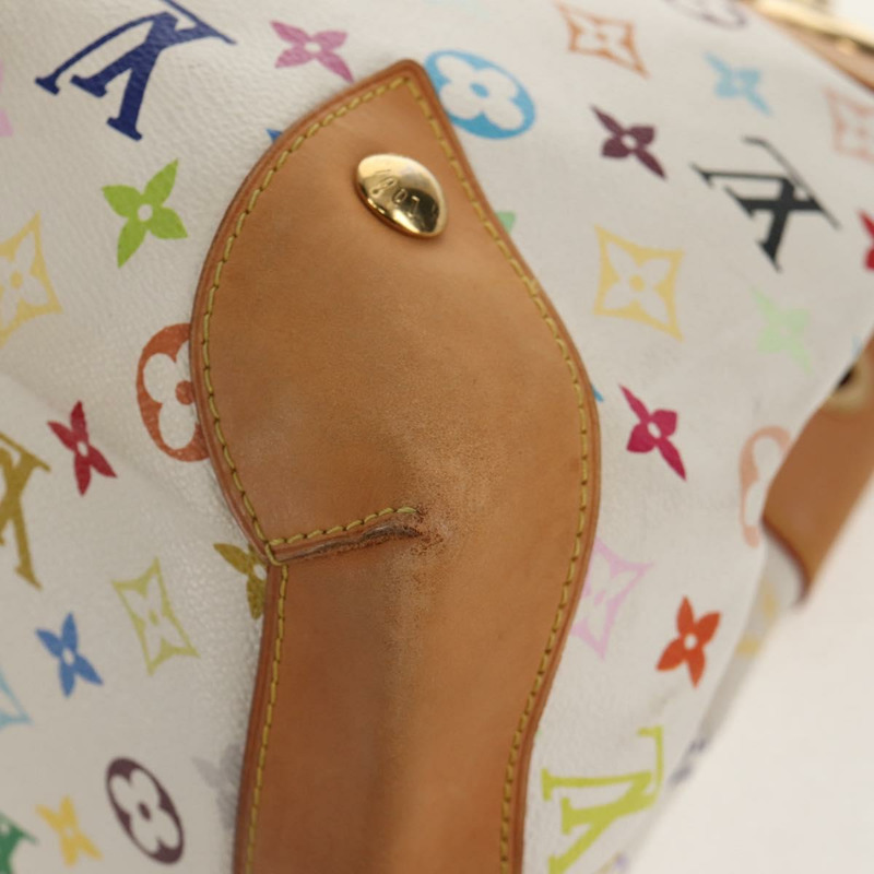 【日本直送】路易威登 Monogram Multicolor Ursula 手提包 白色 M40123 LV Auth ka368AV-16