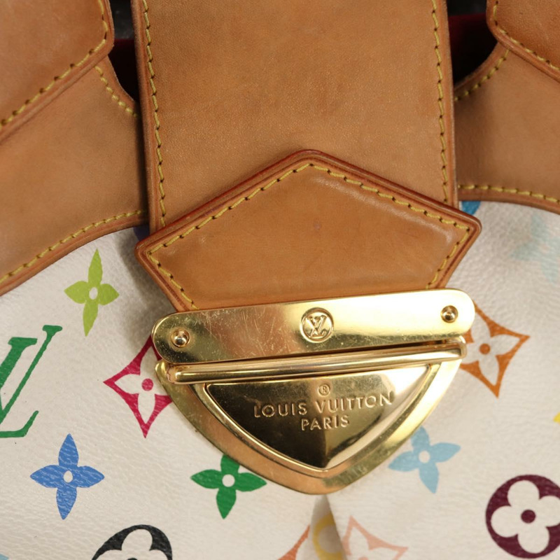 【日本直送】路易威登 Monogram Multicolor Ursula 手提包 白色 M40123 LV Auth ka368AV-17