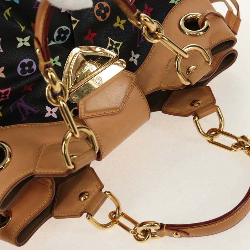 【日本直送】路易威登 Monogram Multicolor Ursula 手提包 黑色 M40124 LV Auth ka367AV-5