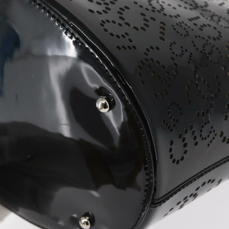 【日本直送】香奈兒 (CHANEL) 鏤空琺瑯黑銀色雙C標誌手提包 BA8412-13