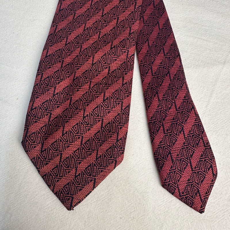 Dior Monsieur紅色 領帶 領結 絲綢（中古）-1