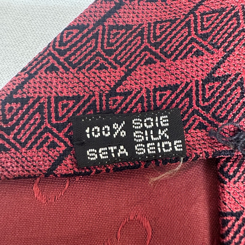 Dior Monsieur紅色 領帶 領結 絲綢（中古）-4