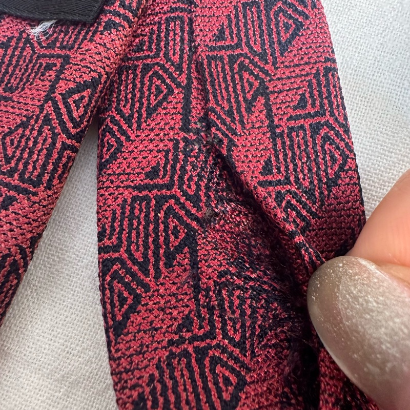 Dior Monsieur紅色 領帶 領結 絲綢（中古）-5