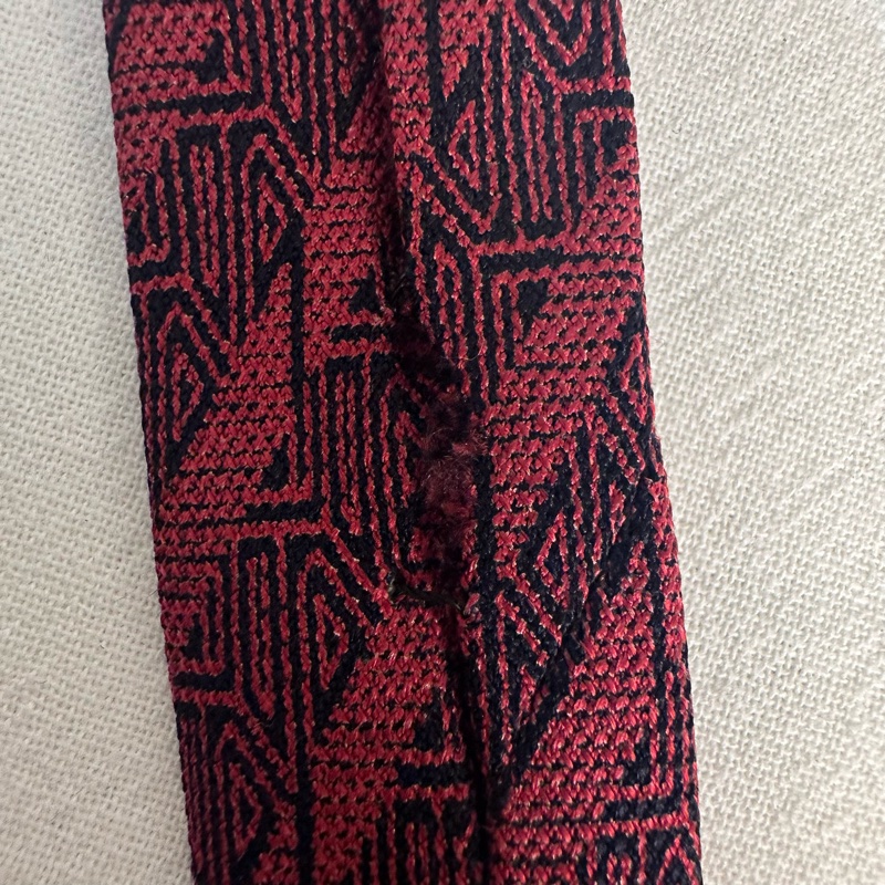 Dior Monsieur紅色 領帶 領結 絲綢（中古）-10