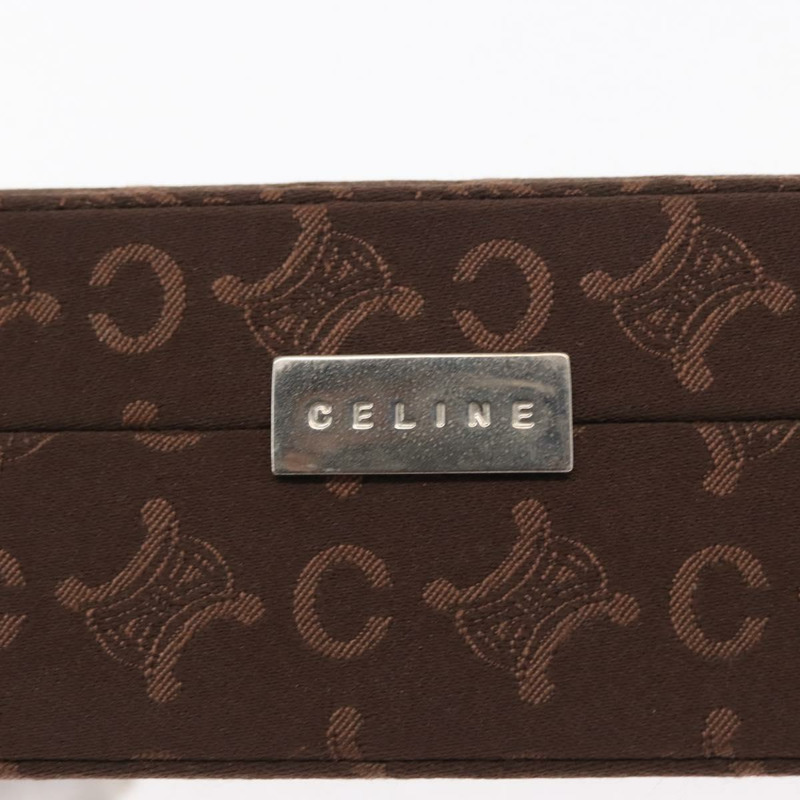【日本直送】CELINE C Macadam 帆布首飾盒 棕色 銀色 Auth 154905V-7