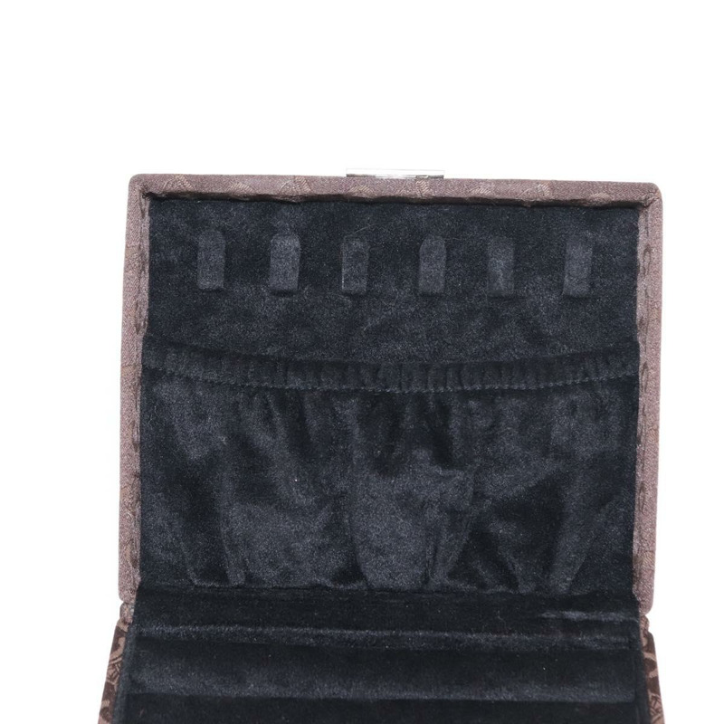 【日本直送】CELINE C Macadam 帆布首飾盒 棕色 銀色 Auth 154905V-8