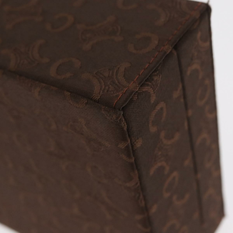 【日本直送】CELINE C Macadam 帆布首飾盒 棕色 銀色 Auth 154905V-15