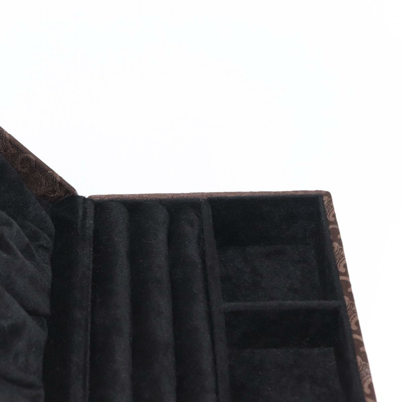 【日本直送】CELINE C Macadam 帆布首飾盒 棕色 銀色 Auth 154905V-16