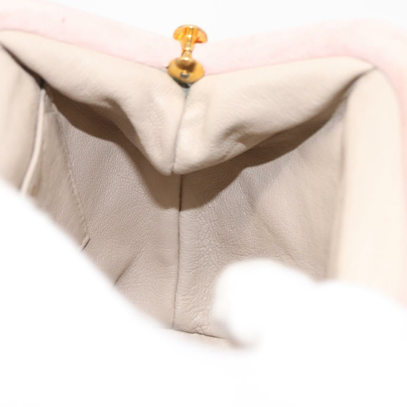 【日本直送】香奈兒 Matelasse 手提包 粉紅金 CC 標誌麂皮 Auth 154898A-17