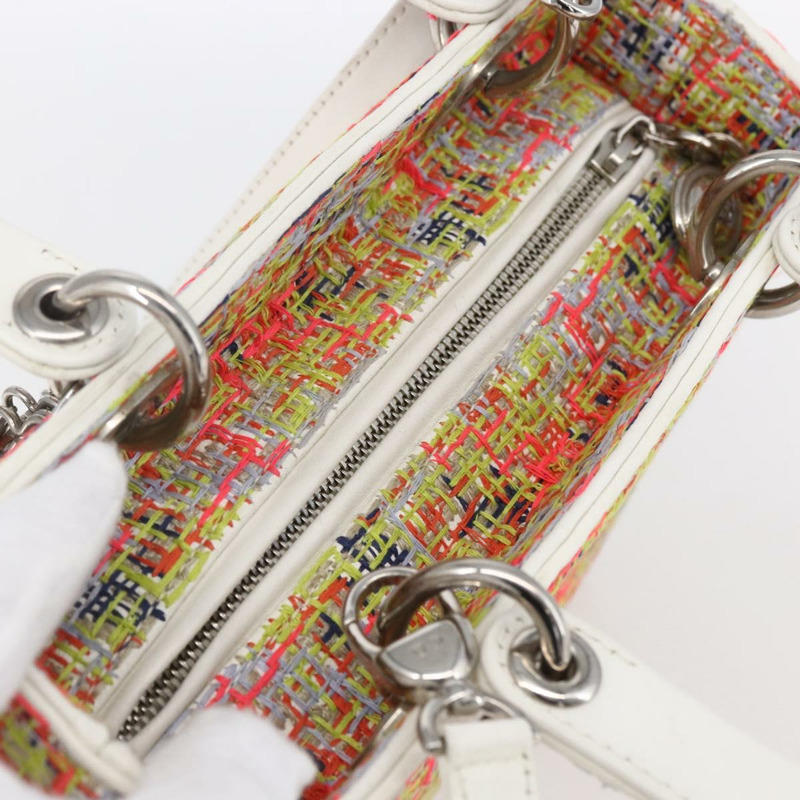 【日本直送】Christian Dior Lady Dior 斜紋軟呢雙肩包 多色 銀色 正品 142980SM-5