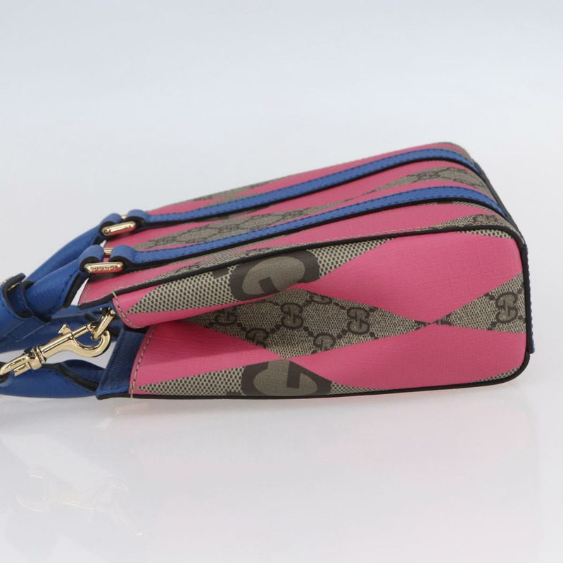 【日本直送】GUCCI GG Supreme 手提包 PVC 兩用 米色/藍色 正品 154072SAM-2