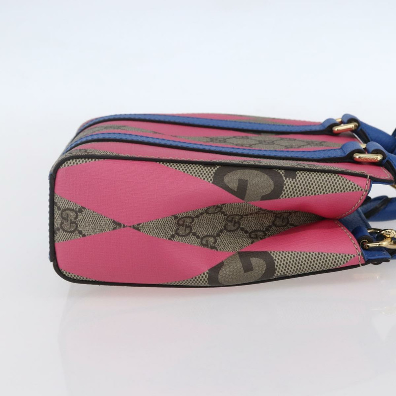 【日本直送】GUCCI GG Supreme 手提包 PVC 兩用 米色/藍色 正品 154072SAM-3