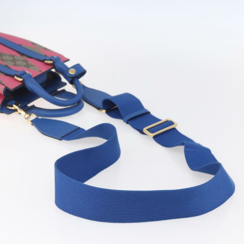 【日本直送】GUCCI GG Supreme 手提包 PVC 兩用 米色/藍色 正品 154072SAM-8