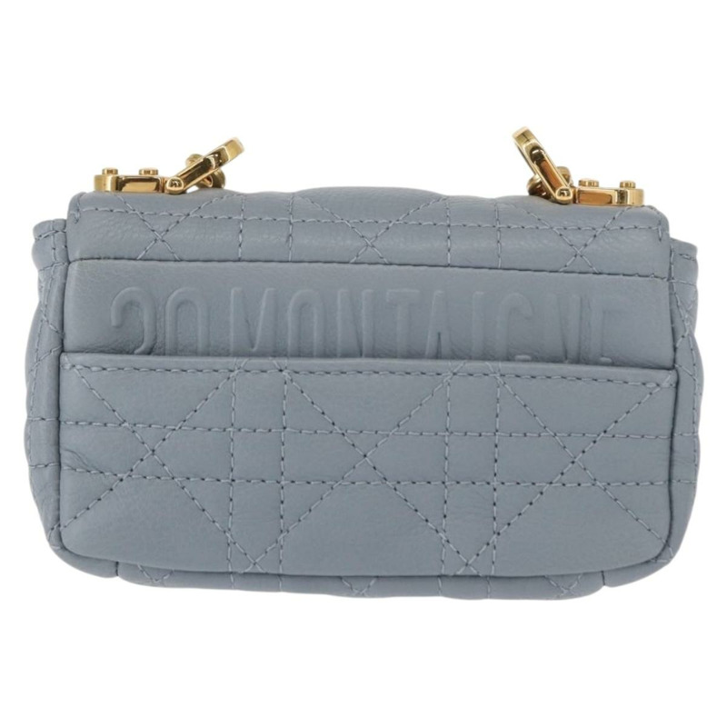 【日本直送】Christian Dior Canage 鏈條 Dior Caro 手袋 皮革 藍色 金色 正品 151372SAM-1