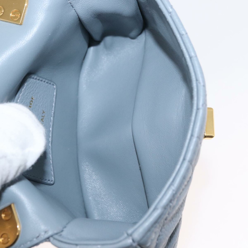 【日本直送】Christian Dior Canage 鏈條 Dior Caro 手袋 皮革 藍色 金色 正品 151372SAM-10