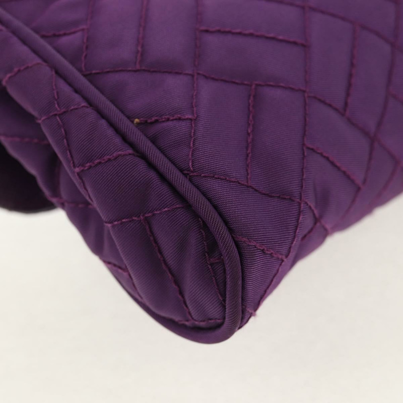 【日本直送】PRADA 尼龍紫色金色鏈條單肩包 正品 154699V-15