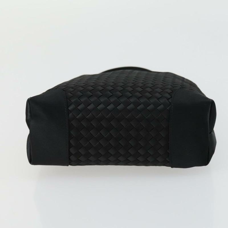 【日本直送】BOTTEGA VENETA INTRECCIATO 手提包 緞面 黑色 金色 正品 ki6189-4